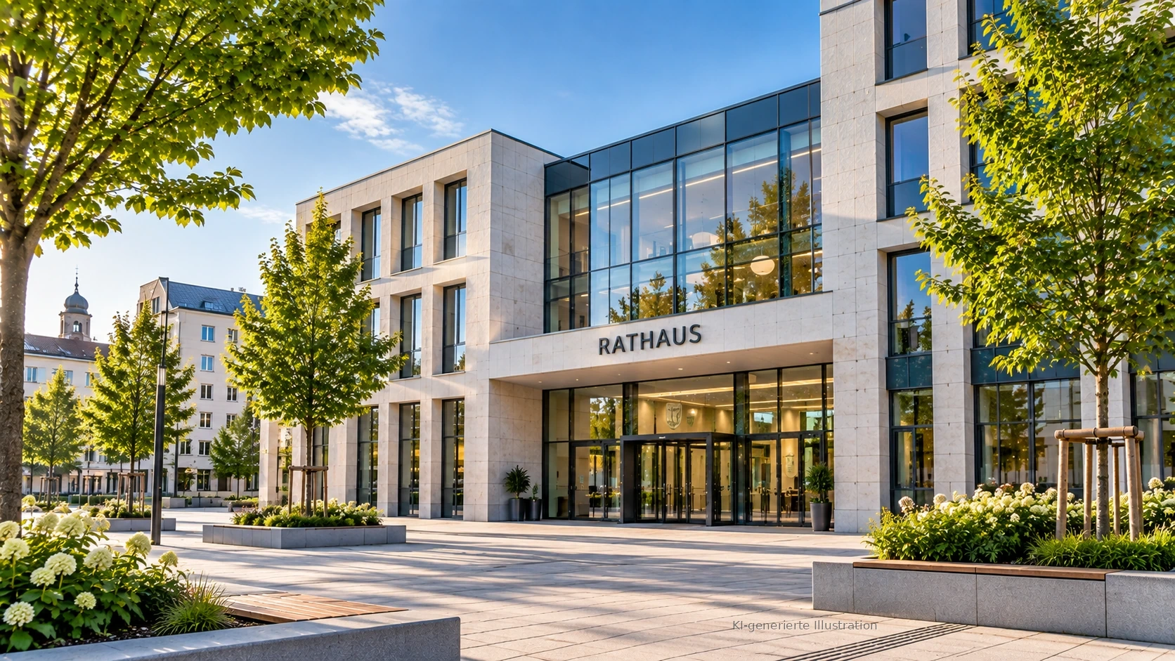 Rathaus als Beispiel einer öffentlichen Einrichtung